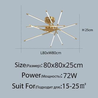 Lámpara de techo DecorBites™ de lino: Lámpara colgante negra y dorada para el hogar, la oficina o el restaurante.