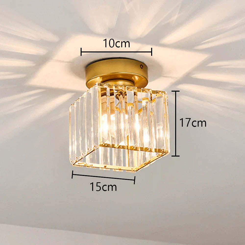 DecorBites™ Glass Crystal LED Ceiling Chandelier for Home Decor