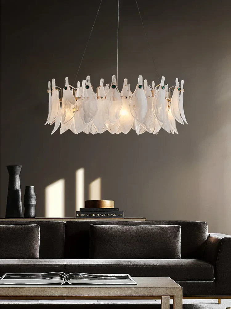 DecorBites™ Cloud Mist Glass Chandelier with G9 Light Source - Luxury Home Decoration
