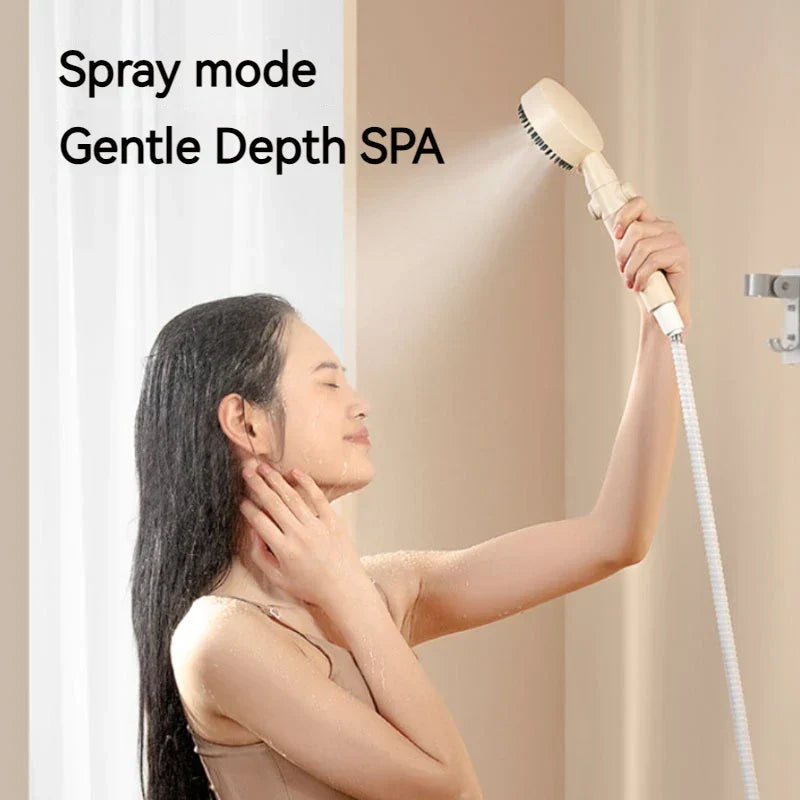 DecorBites™ Black Gas Rain Mist Shower Head for High Water Pressure and Polished Look