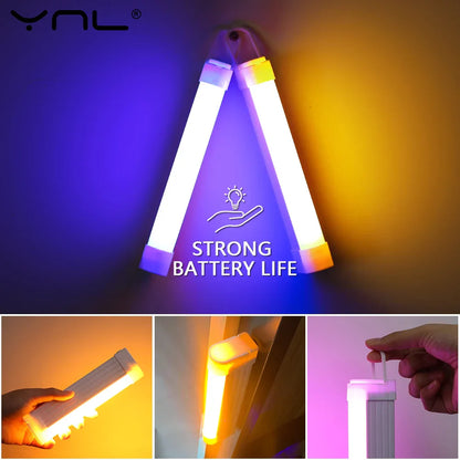 Lámpara de relleno LED DecorBites™: Lámpara recargable y colorida para selfies, ideal para fotografía y vídeos.
