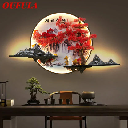 DecorBites™ LED Pine Landscape Wall Light for Home Decor