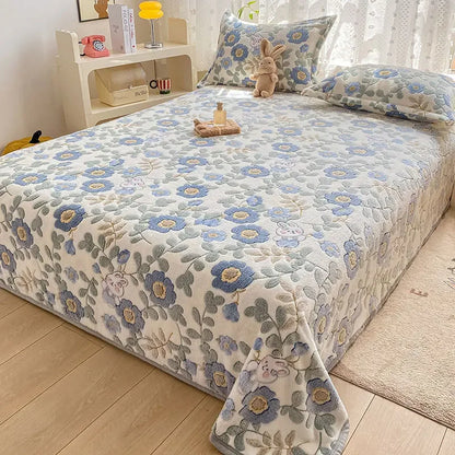 DecorBites™ Cartoon Flannel Blanket: Cozy All-Season Sofa Cover & Bed Sheet