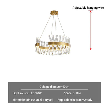 DecorBites™ Gold Metal S Shape Lustre LED Pendant Lamp for Luxe Living & Dining Spaces