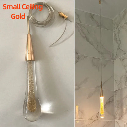 ديكوربايتس™ مصابيح LED زجاجية كريستالية - تصميم على شكل دمعة للمطاعم والحانات والسلالم