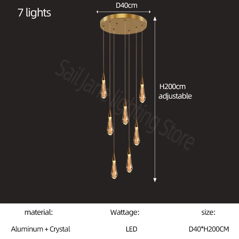 Gold Modern Crystal Chandelier 26-Light Dining