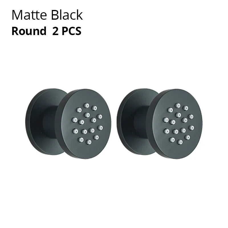 DecorBites™ Brass Body Round Shower SPA Jets for Luxurious Bathroom Massage Experience