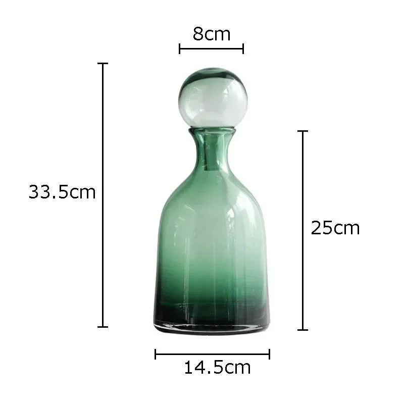 DecorBites™ Amber Glass Vase Hydroponics Desk Decoration Modern Home Decor