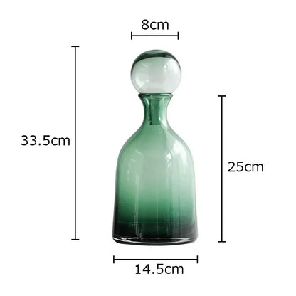 DecorBites™ Amber Glass Vase Hydroponics Desk Decoration Modern Home Decor