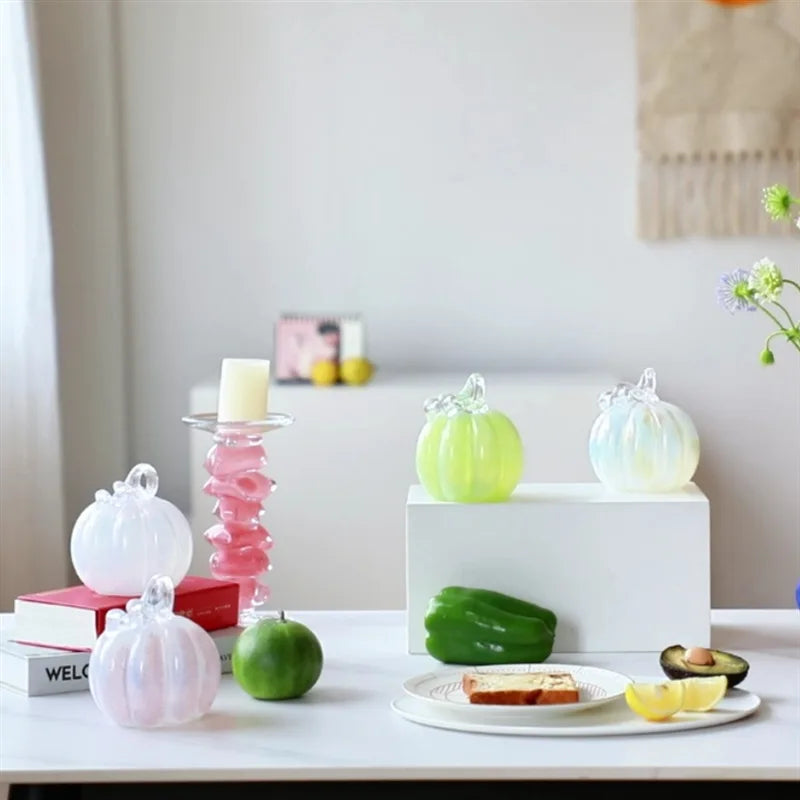 DecorBites™ Gradient Glass Pumpkin Decorative Figurine for Home Decoration