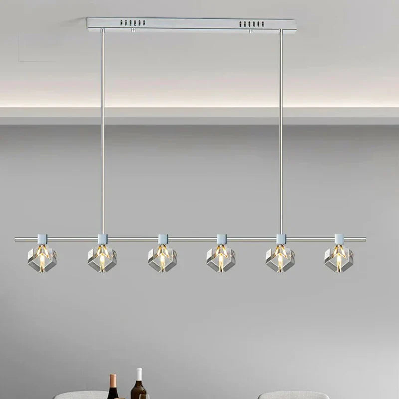 DecorBites™ Crystal Chandelier for Living and Dining Room, Luxury Pendant Lamp and Ceiling Light