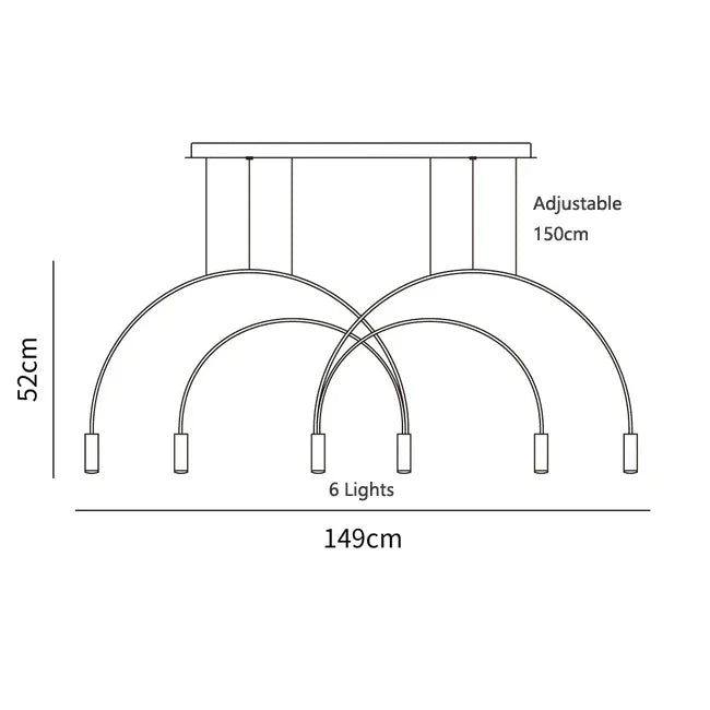 DecorBites™ Arc Pendant Light Chandelier - LED Suspension Lamp for Kitchen Island