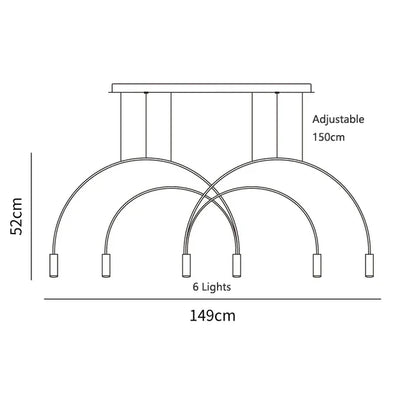 DecorBites™ Arc Pendant Light Chandelier - LED Suspension Lamp for Kitchen Island