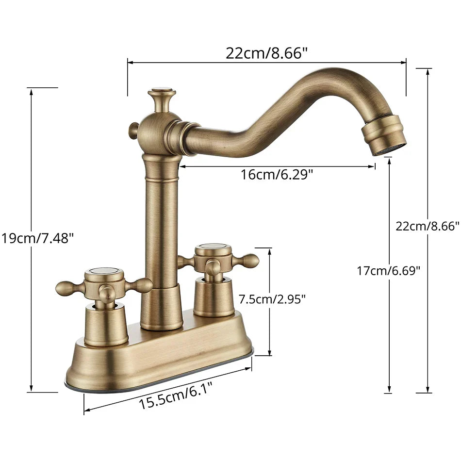 DecorBites™ Black Brass Waterfall Basin Faucet - Single Handle Vanity Tap
