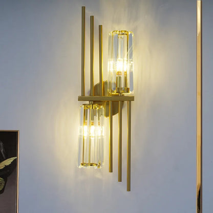 DecorBites™ Crystal Gold Wall Lamp for Luxurious Living Room and Bedroom Lighting