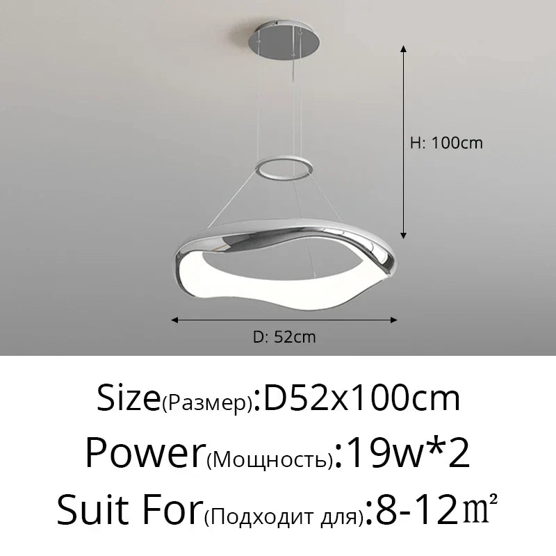 DecorBites™ Black Chrome Pendant Lamp for Dining Room Kitchen Indoor Lighting