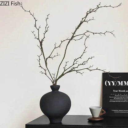 DecorBites™ Big Belly Ceramic Vase for Minimalist Floral Arrangements