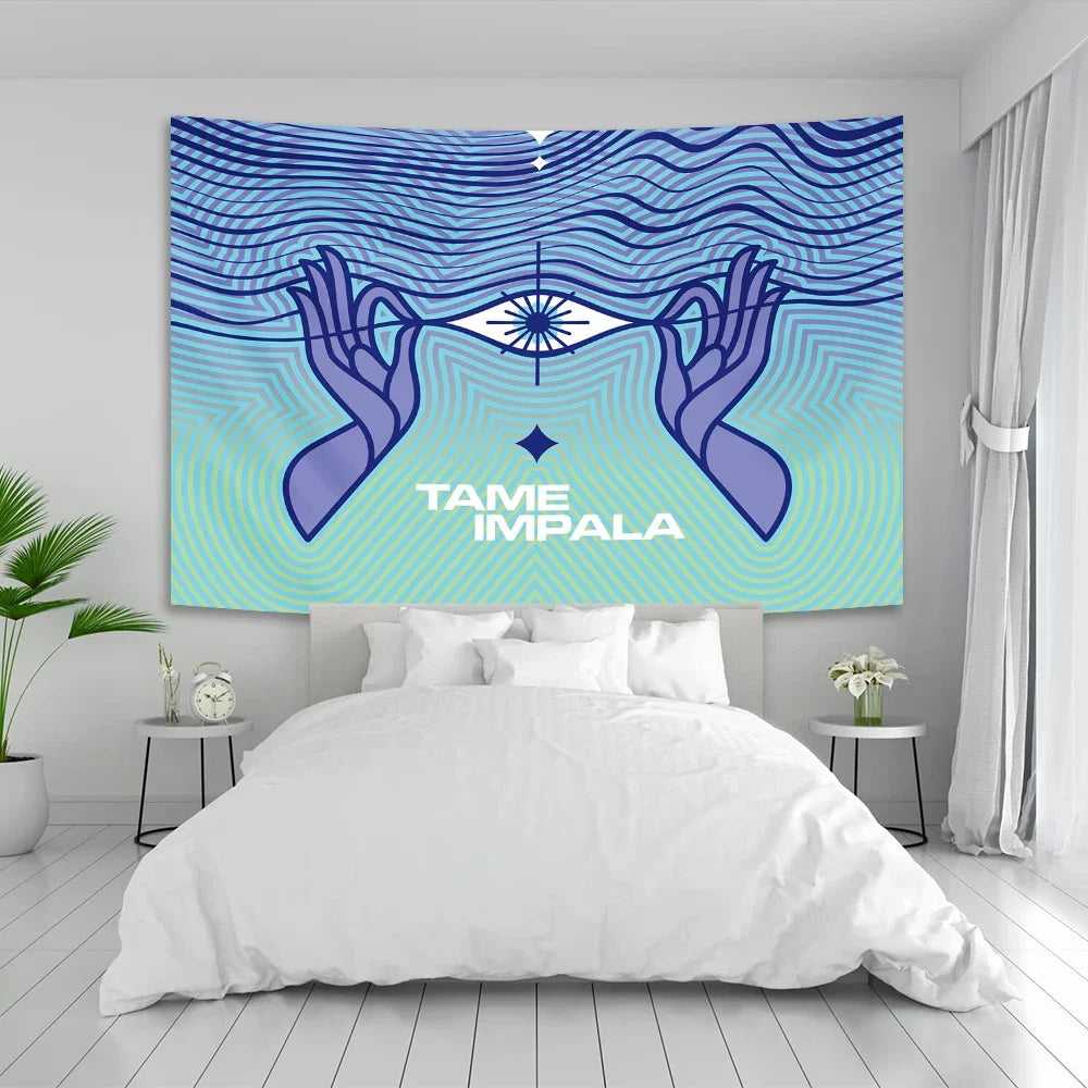 Decobites Tame Impala Psychedelic Band Tapestry: Boho Rock Music Wall Art Decor