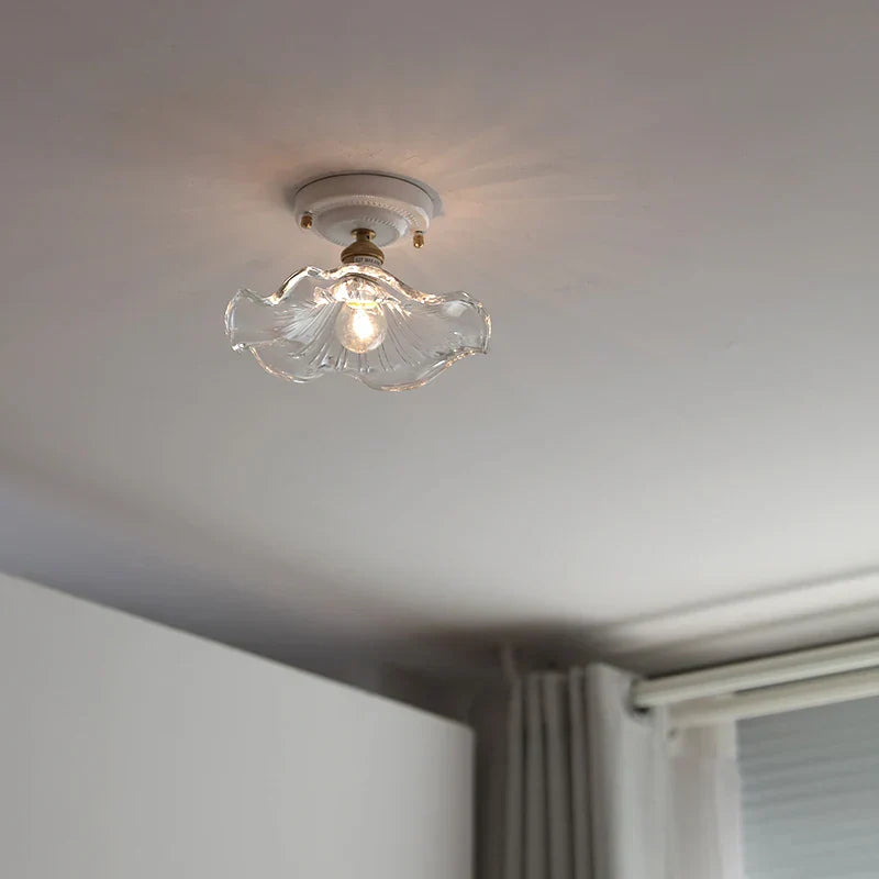 Glass Copper Ceiling Light