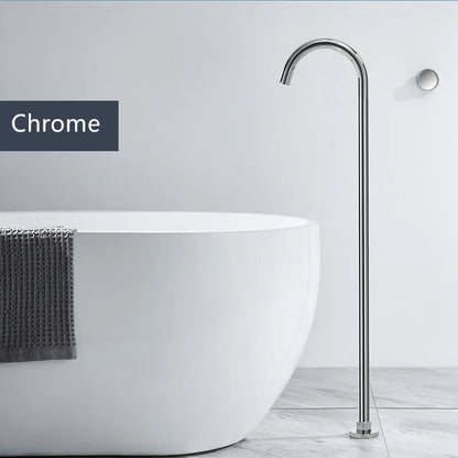 DecorBites™ Brushed Gold Black Floor Mounted Bathtub Shower Faucet