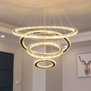 Decorbites™ Lámpara de Araña de Cristal LED Gold Gloss para Sala de Estar de Lujo Moderno