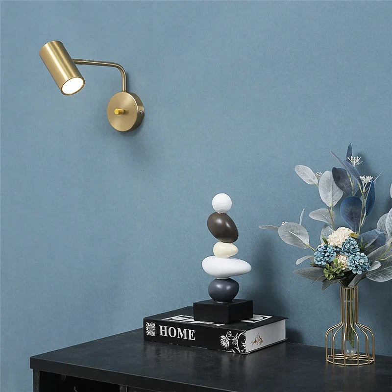 DecorBites™ LED Rotatable Wall Lamps Black Gold White Sconce