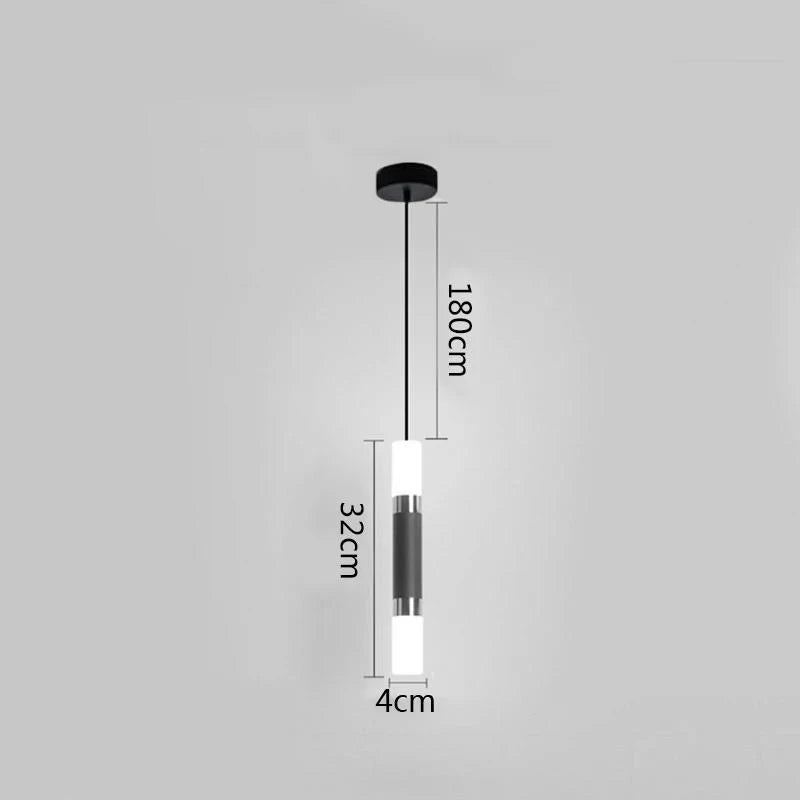 مصباح معلق بحلقة سوداء من DecorBites™ مع إضاءة LED قابلة للتعتيم وتعليق في السقف