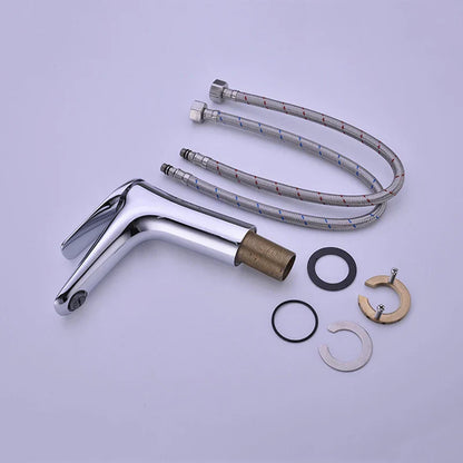 DecorBites™ Basin Faucet: Single Handle Mixer Tap in Black/Chrome/Grey/Gold with Hot Cold Water