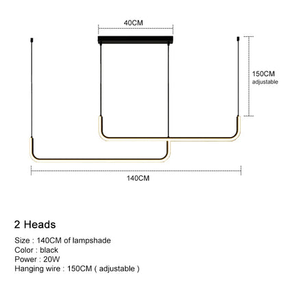 Lámpara colgante LED negra DecorBites™ para comedor, cocina o bar