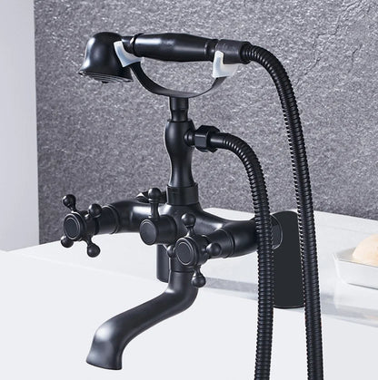 مجموعة خلاط حوض استحمام ودش من DecorBites™ من الكروم العتيق للحمام