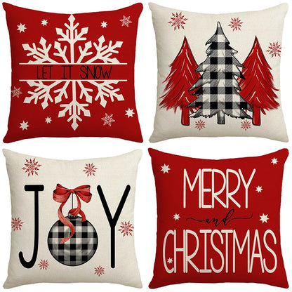 DecorBites™ Christmas Elk Letter Pillowcase 45x45cm for Living Room