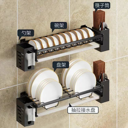 DecorBites™ Kitchen Dish Drainer Rack & Tableware Holder - Wall Mounted Drying Shelf Storage
