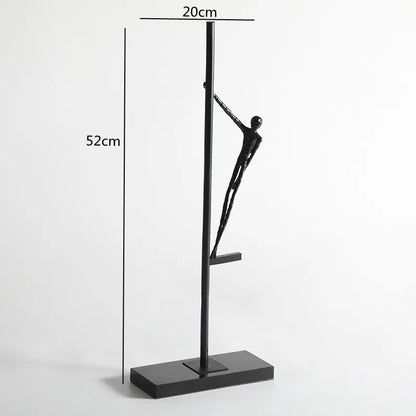 ديكوربايتس™ منحوتة رياضية معدنية سوداء لديكور منزلي أنيق