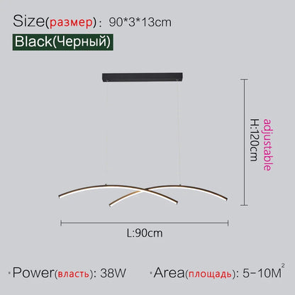 DecorBites™ LED Chandelier: Modern, Creative, Minimalist Lighting for Dining Room, Living Room & Bar Counter