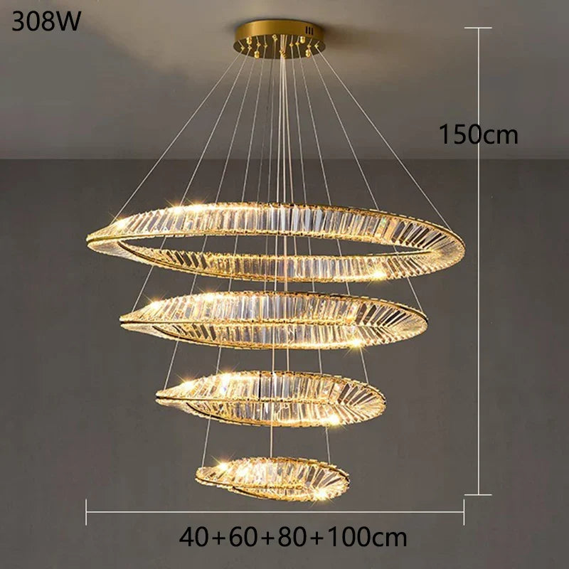 DecorBites™ Crystal Chandelier: Modern Home Interior Lighting, Living & Dining Room Pendant Lights
