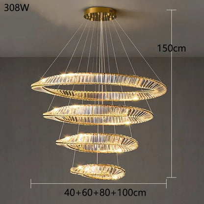 DecorBites™ Crystal Chandelier: Modern Home Interior Lighting, Living & Dining Room Pendant Lights