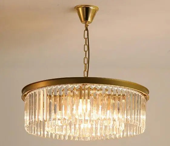 Luces colgantes LED de metal negro Gold Decorbites™ con suspensión de cristal y colgantes de cadena