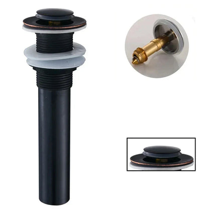 DecorBites™ Gold Large Round Bathroom Pop-up Drain for Copper Washbasin Sink