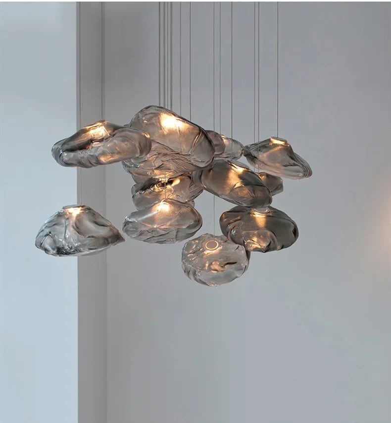 DecorBites™ Cloud Glass Pendant Lights | Nordic Modern Blown Crystal Suspension Lamps