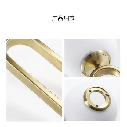 DecorBites™ Golden Glass Ball Pendant Lights Fixture for Kitchen Bedroom Decor