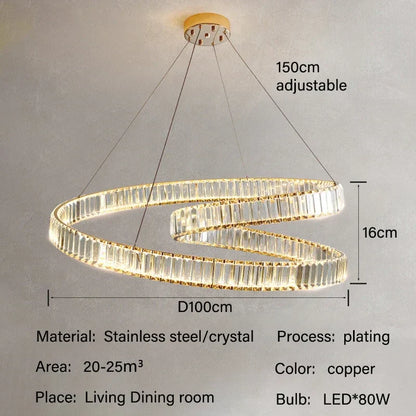 Lámparas colgantes LED de cristal DecorBites™: Lámpara de araña moderna y lujosa para salas de estar y comedores