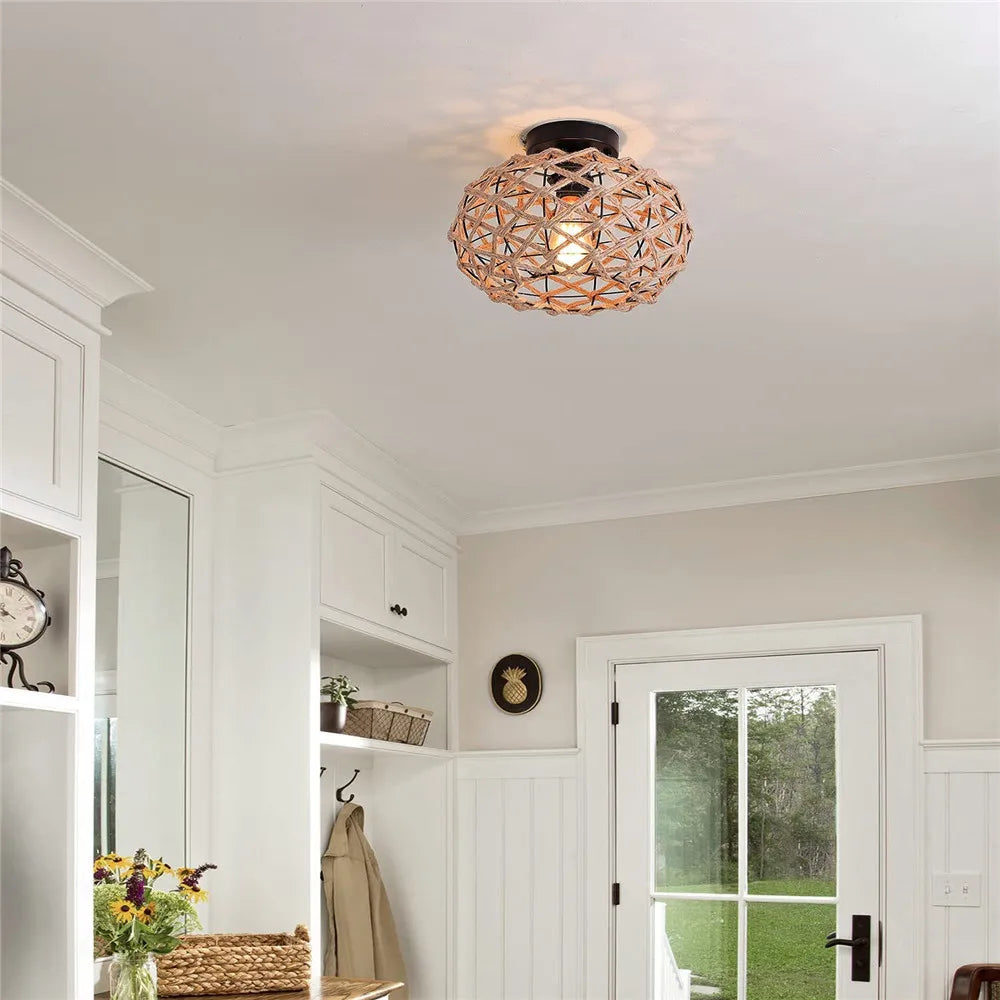 Hemp Rope Cage Light