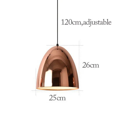 DecorBites™ Rose Gold Pendant Lights Metal Hanging Fixtures for Dining Room Island Bar Decor