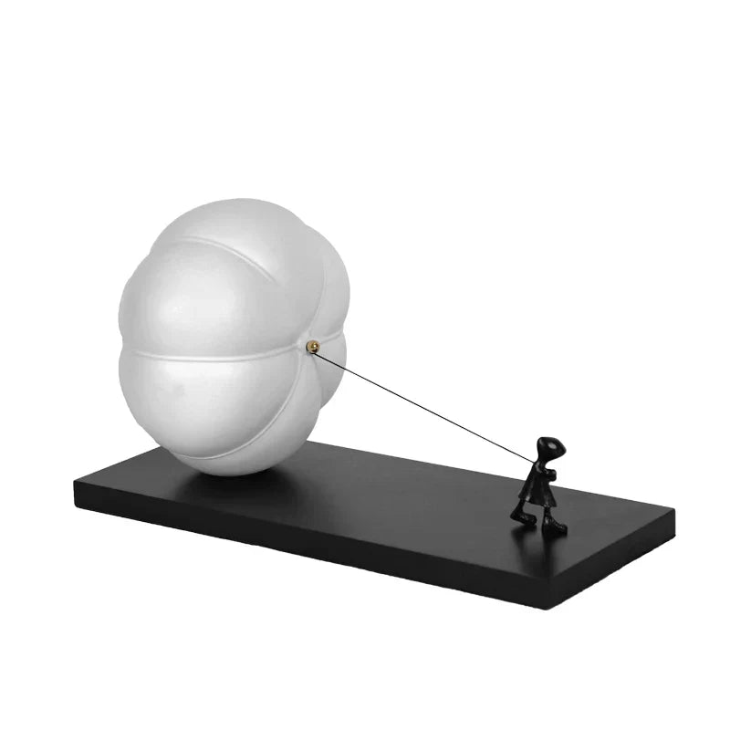 DecorBites™ Cartoon Balloon Man Pumpkin Figure Resin Sculpture Home Decoration