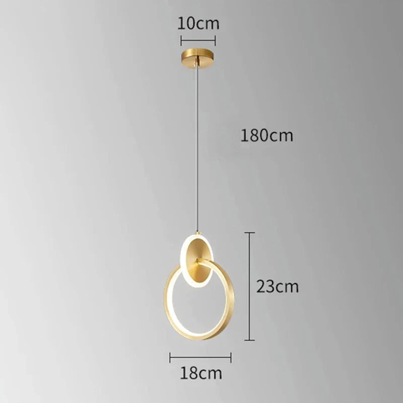 Modern Alloy LED Bedside Pendant Light