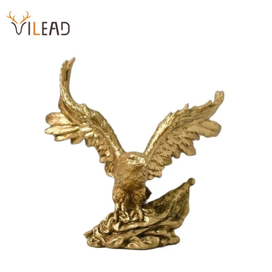 DecorBites™ Gold Resin Eagle Sculpture for Office Living Room Hotel Decor