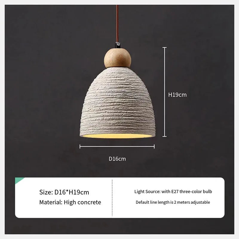 Lámparas colgantes DecorBites™ de cemento pulido con LED E27. Estilo industrial, decoración zen.