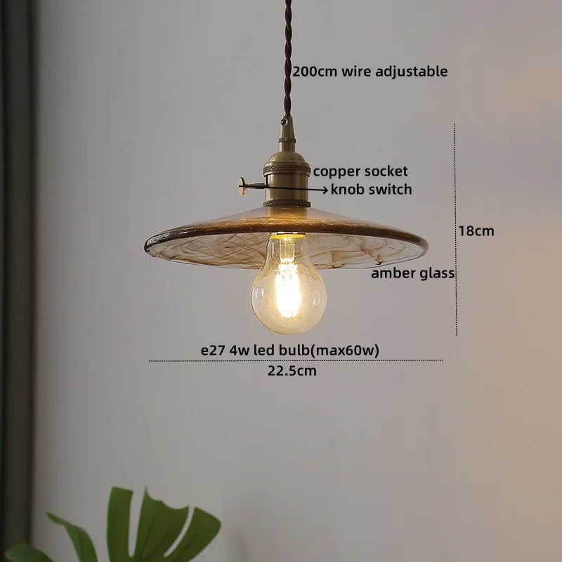 DecorBites™ Clear Glass LED Pendant Light | Nordic Hanging Chandelier for Kitchen, Living Room