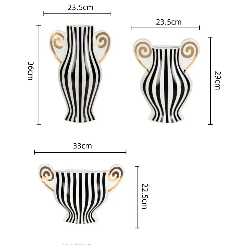 Decorbites™ Geometrische Fransen-Keramikvase Vintage-Kessel Heimdekoration-Zubehör