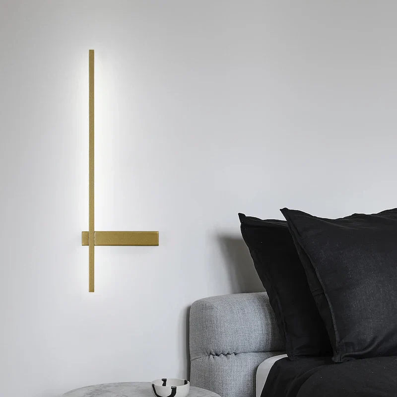 DecorBites™ LED Wall Lamp, Modern Minimalist Design, Aluminum, Indoor Lighting, Gold/Black, AC85-260V